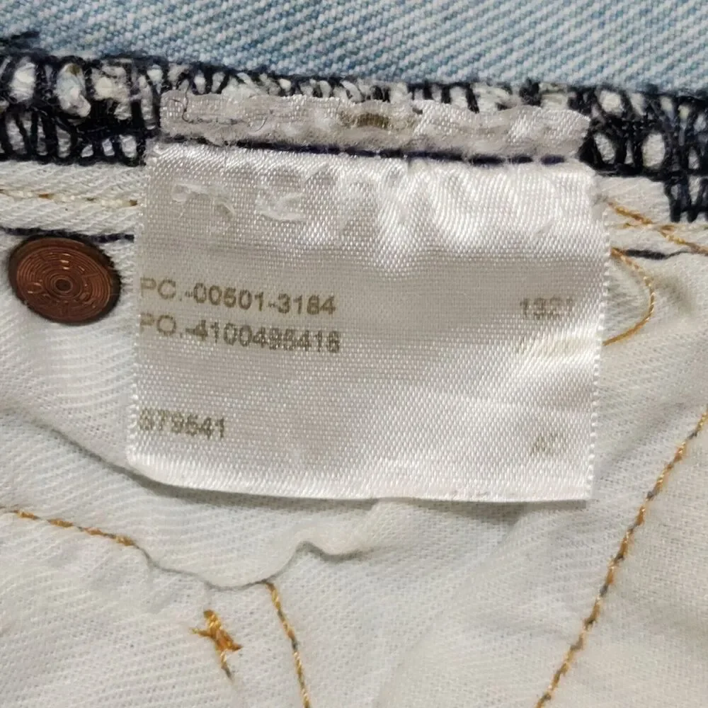 Levi's 501 XX Mens Straight Button-Fly Jeans 34/30 Blue Cotton-Blend 00501-3184 - Picture 14 of 16